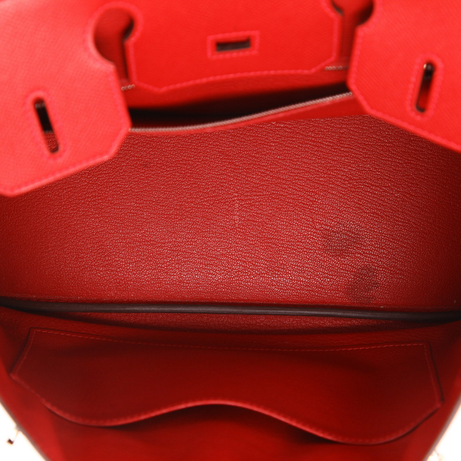 Borsa Hermès  Birkin 30 cm in pelle Epsom rossa - Detail D3