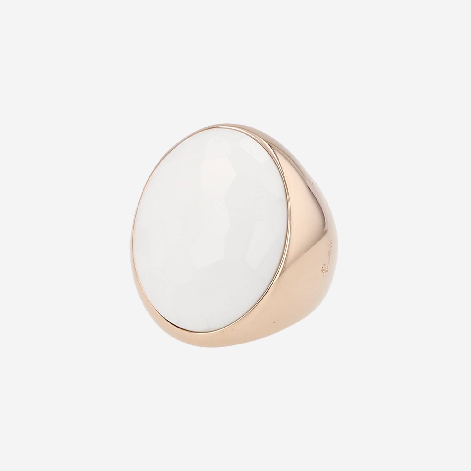 Pomellato Victoria ring in pink gold and cacholong