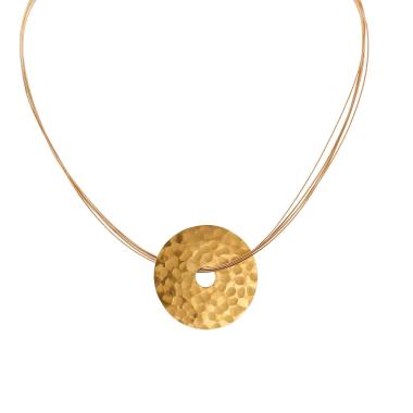 Dinh Van Pi Chinois necklace in yellow gold and 24 carats yellow gold