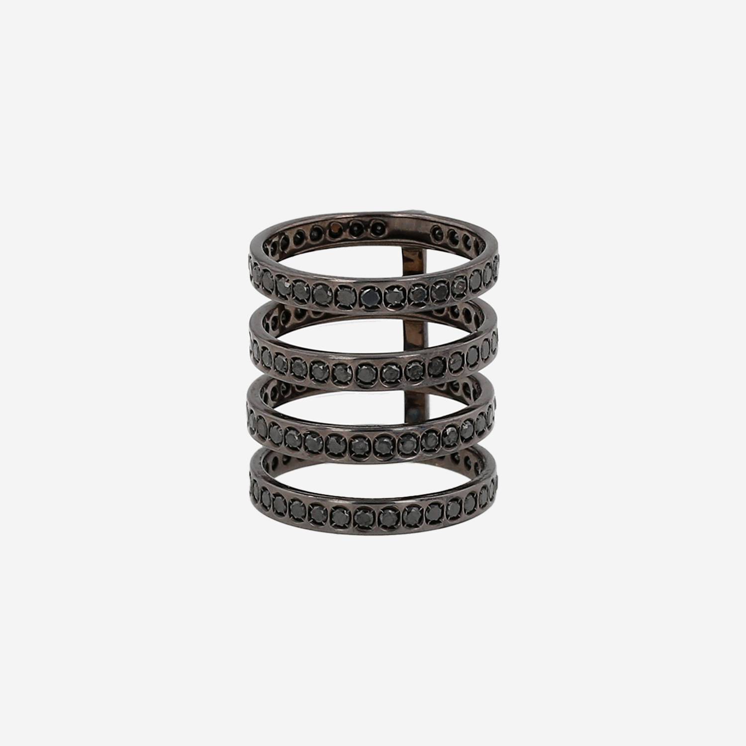 Sortija Repossi Berbère de oro negro y diamantes negro