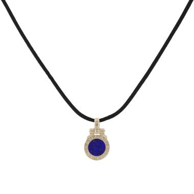 Bulgari Bulgari pendant in yellow gold and lapis-lazuli