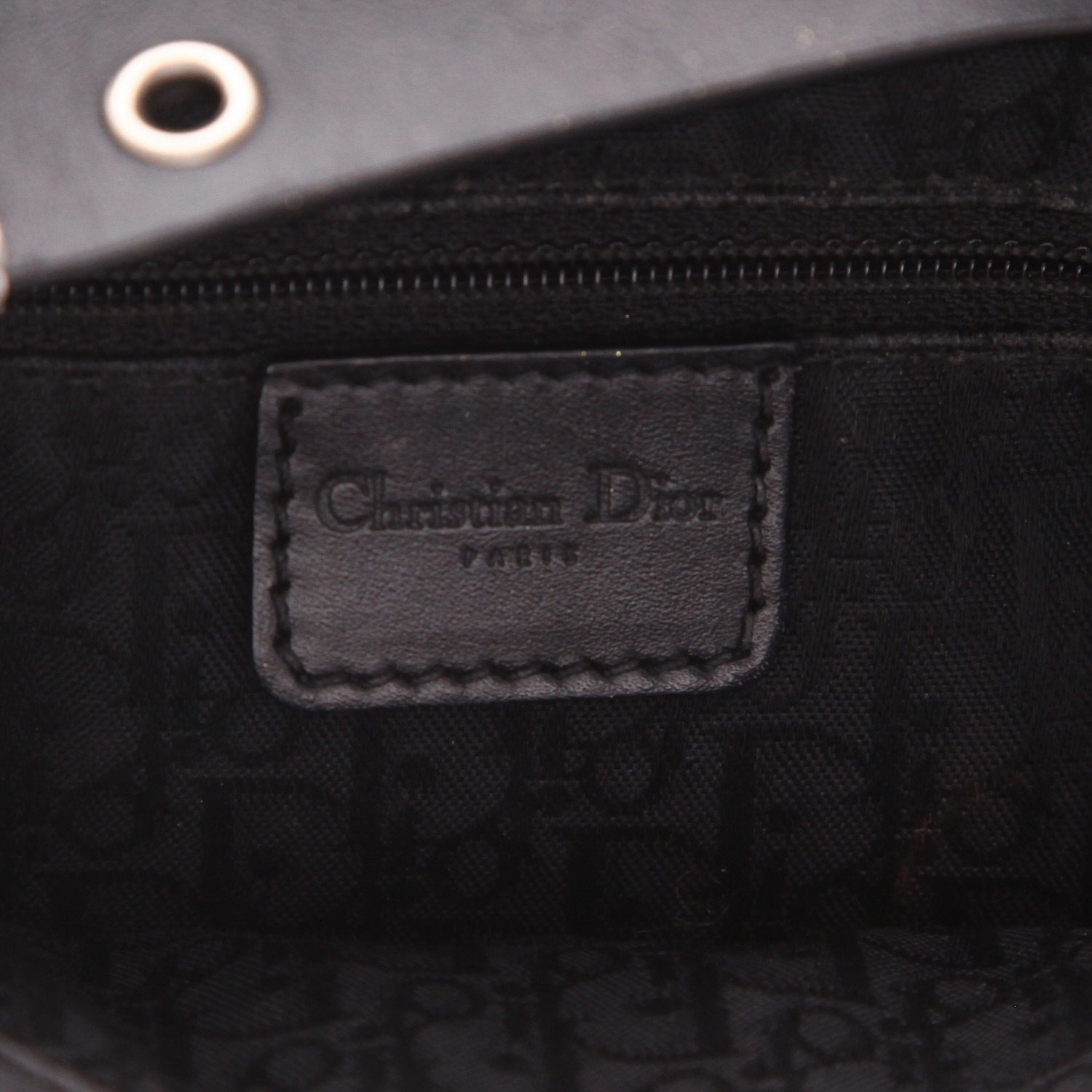 Dior  Colombus handbag  in black leather - Detail D2
