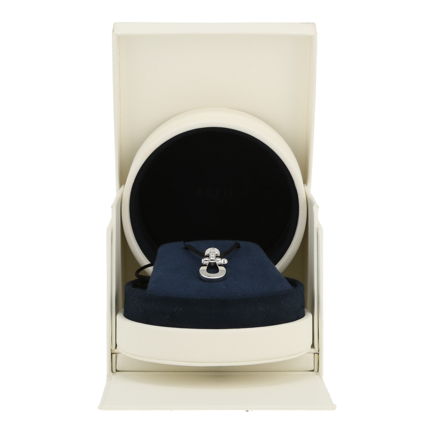 Fred Force 10 large model pendant in white gold and diamonds - Detail D2