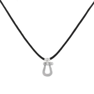 Ciondolo Fred Force 10 modello grande in oro bianco e diamanti