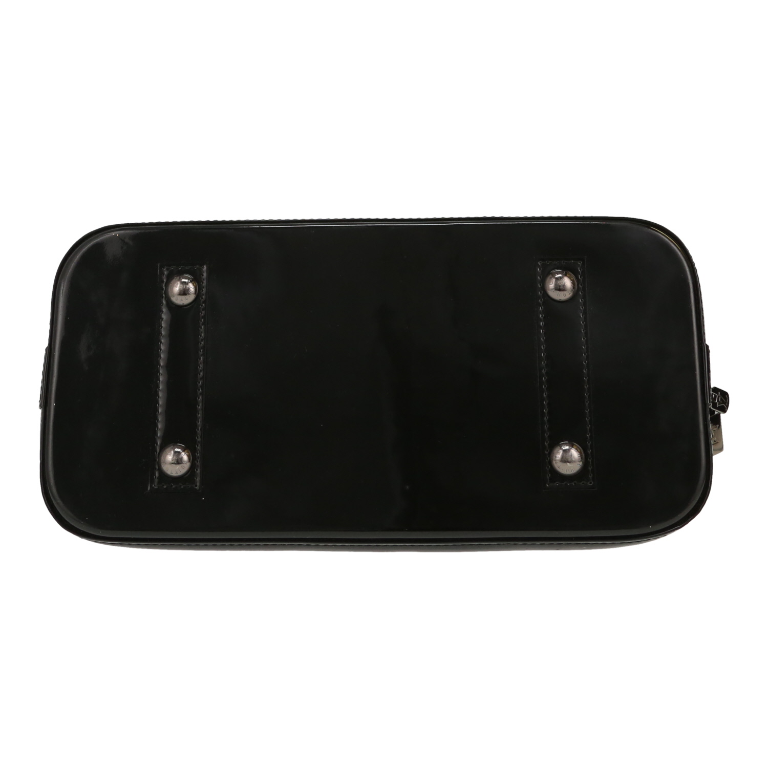 Borsa Louis Vuitton  Alma in pelle verniciata monogram nera - Detail D1