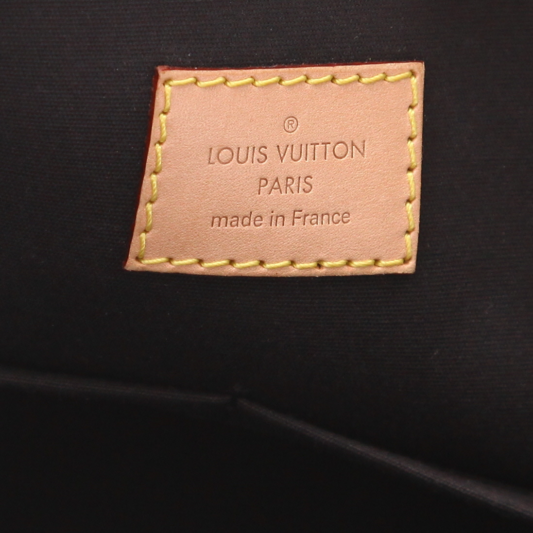 Louis Vuitton  Alma handbag  in black monogram patent leather - Detail D2