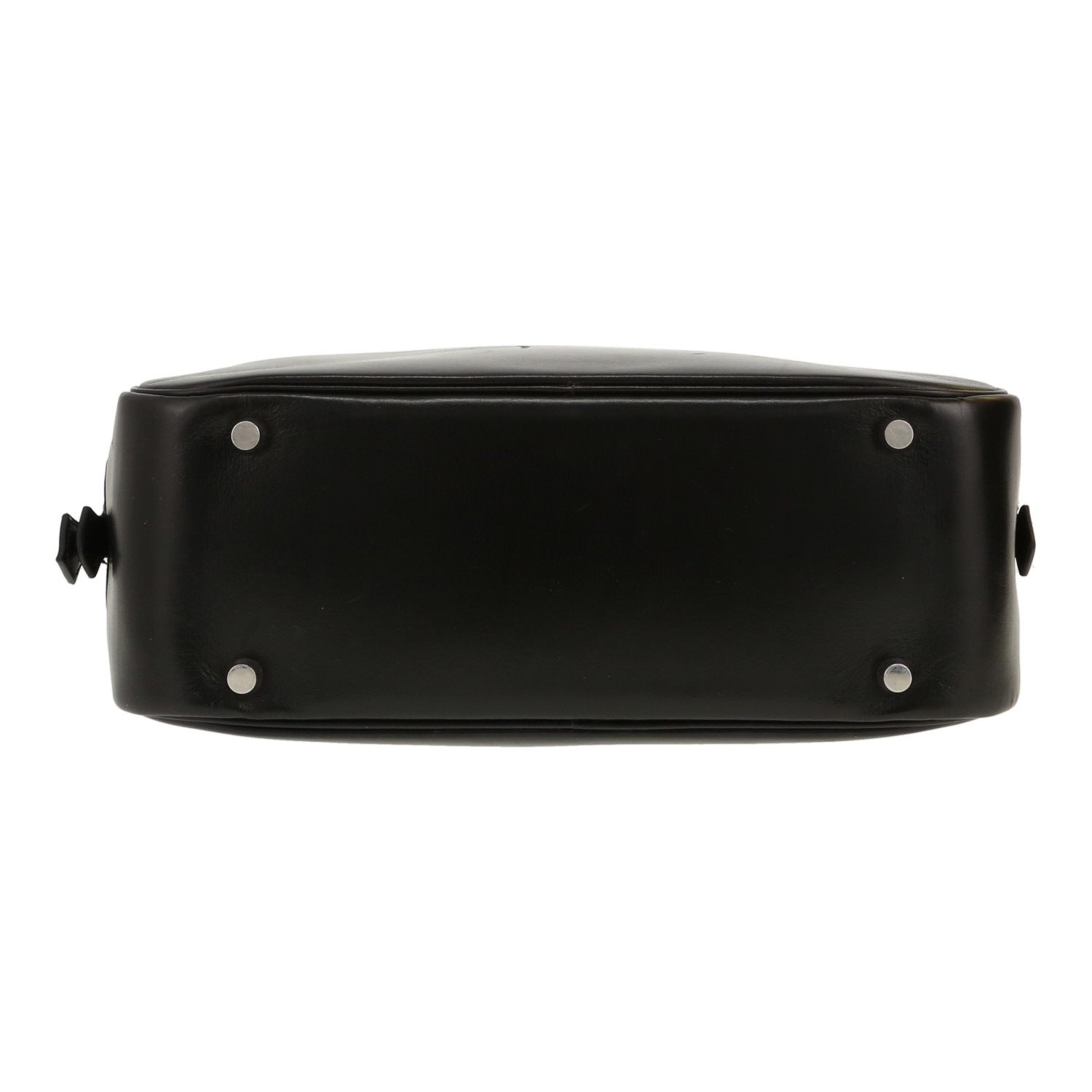 Bolso de mano Hermès  Plume en cuero box negro - Detail D1