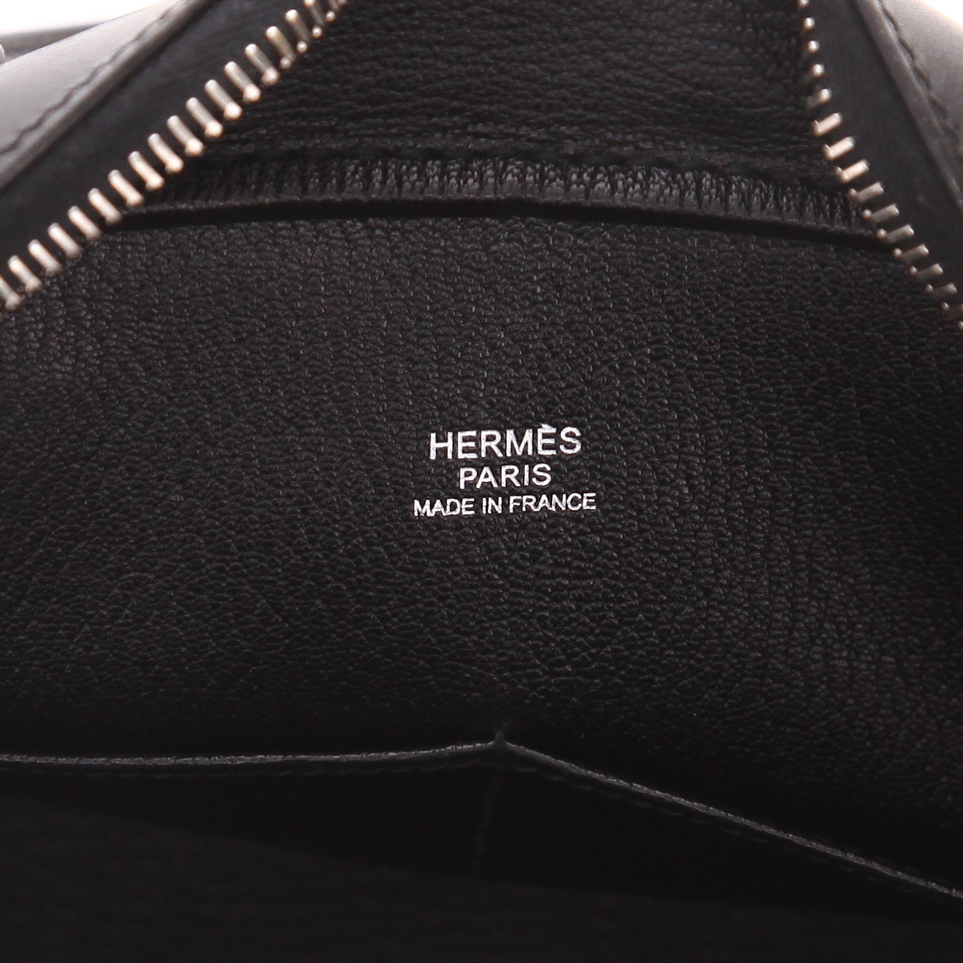 Sac à main Hermès  Plume en cuir box noir - Detail D2