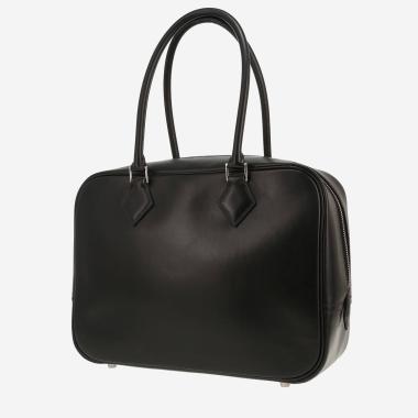 Sac à main Hermès  Plume en cuir box noir