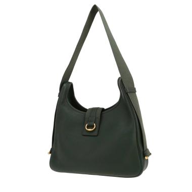 Borsa Hermès  Tsako in pelle martellata verde