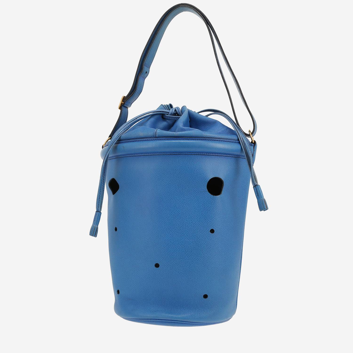 Hermès  Mangeoire handbag  in blue Courchevel leather