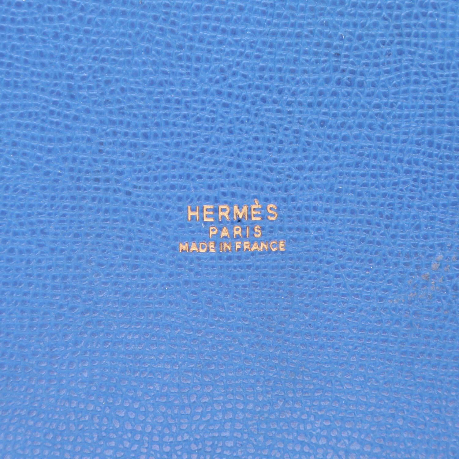 Hermès  Mangeoire handbag  in blue Courchevel leather - Detail D2