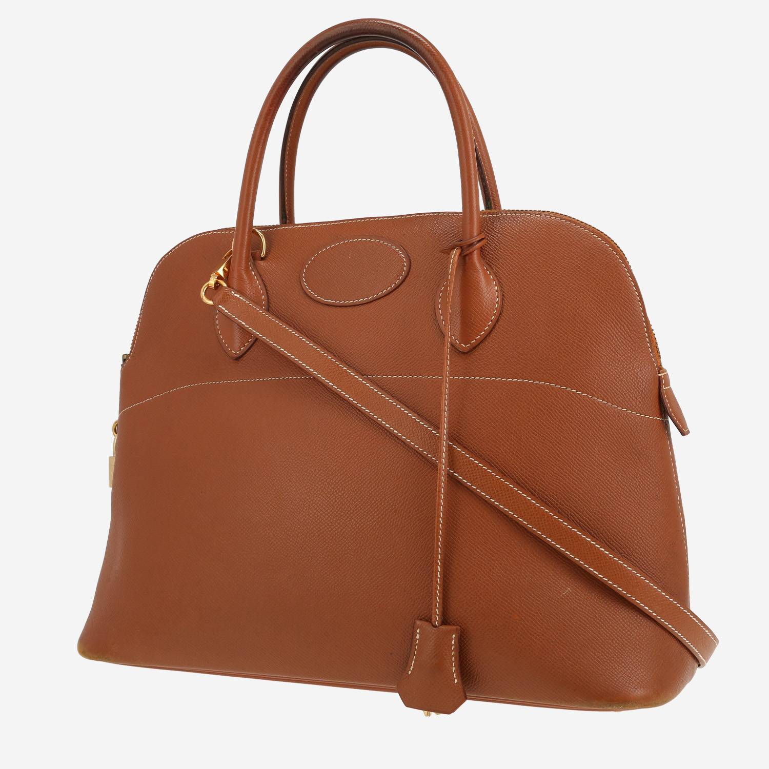 Hermès  Bolide 35 cm handbag  in gold Courchevel leather