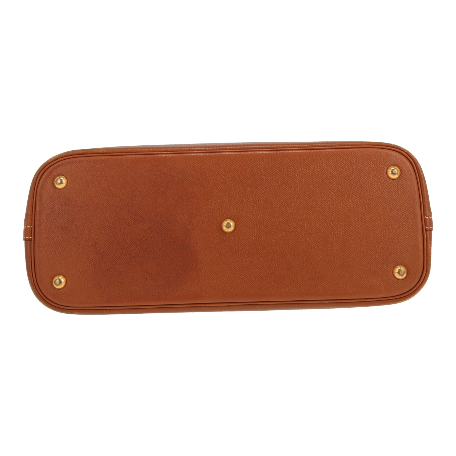 Bolso de mano Hermès  Bolide 35 cm en cuero Courchevel color oro - Detail D1