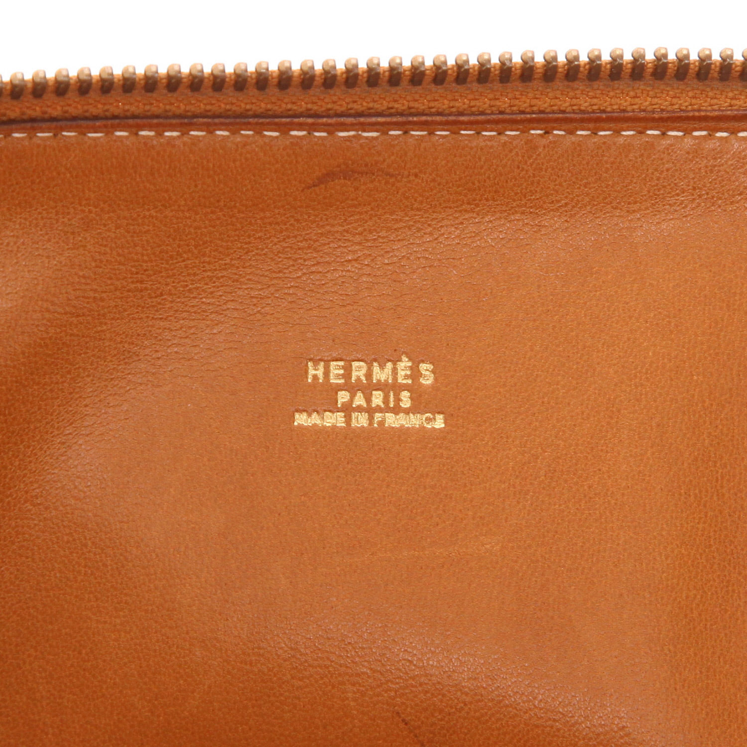Sac à main Hermès  Bolide 35 cm en cuir Courchevel gold - Detail D2