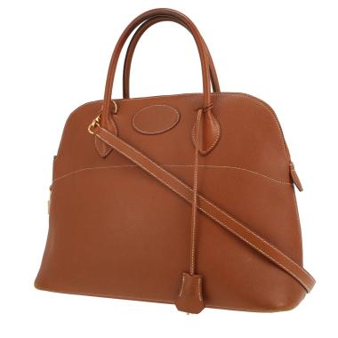 Bolso de mano Hermès  Bolide 35 cm en cuero Courchevel color oro