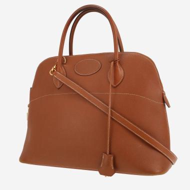 Hermès  Bolide 35 cm handbag  in gold Courchevel leather