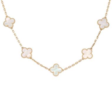 Collar Van Cleef 
Arpels Vintage Alhambra de oro amarillo y nácar