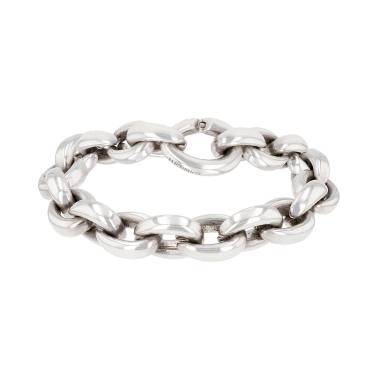 Brazalete Hermès Acrobate modelo pequeño de plata
