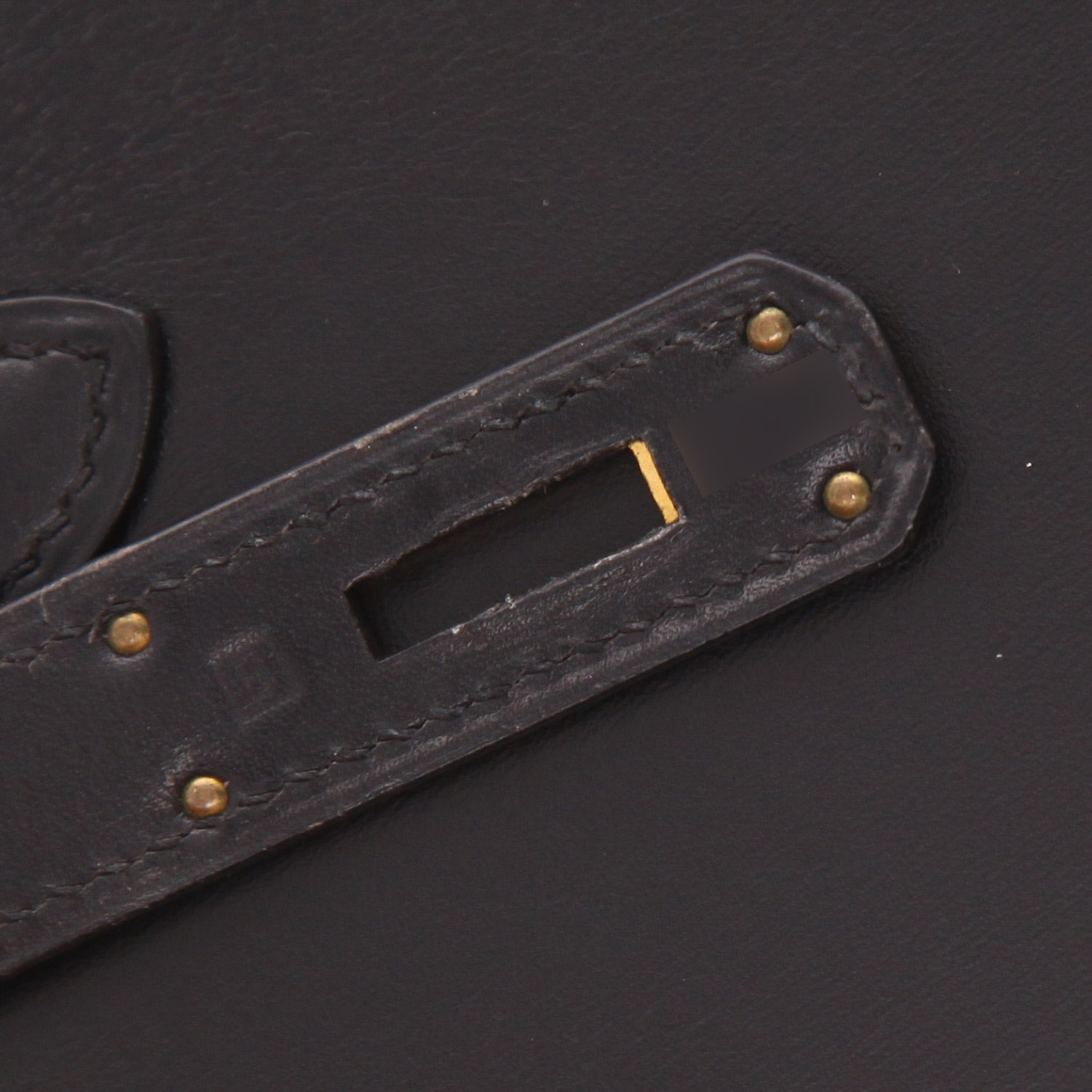 Hermès  Kelly 32 cm handbag  in black box leather - Detail D4