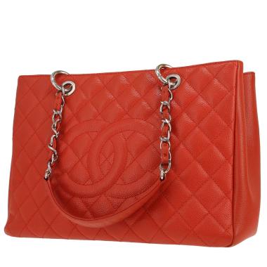 Borsa Chanel  Shopping GST in pelle martellata e trapuntata rossa