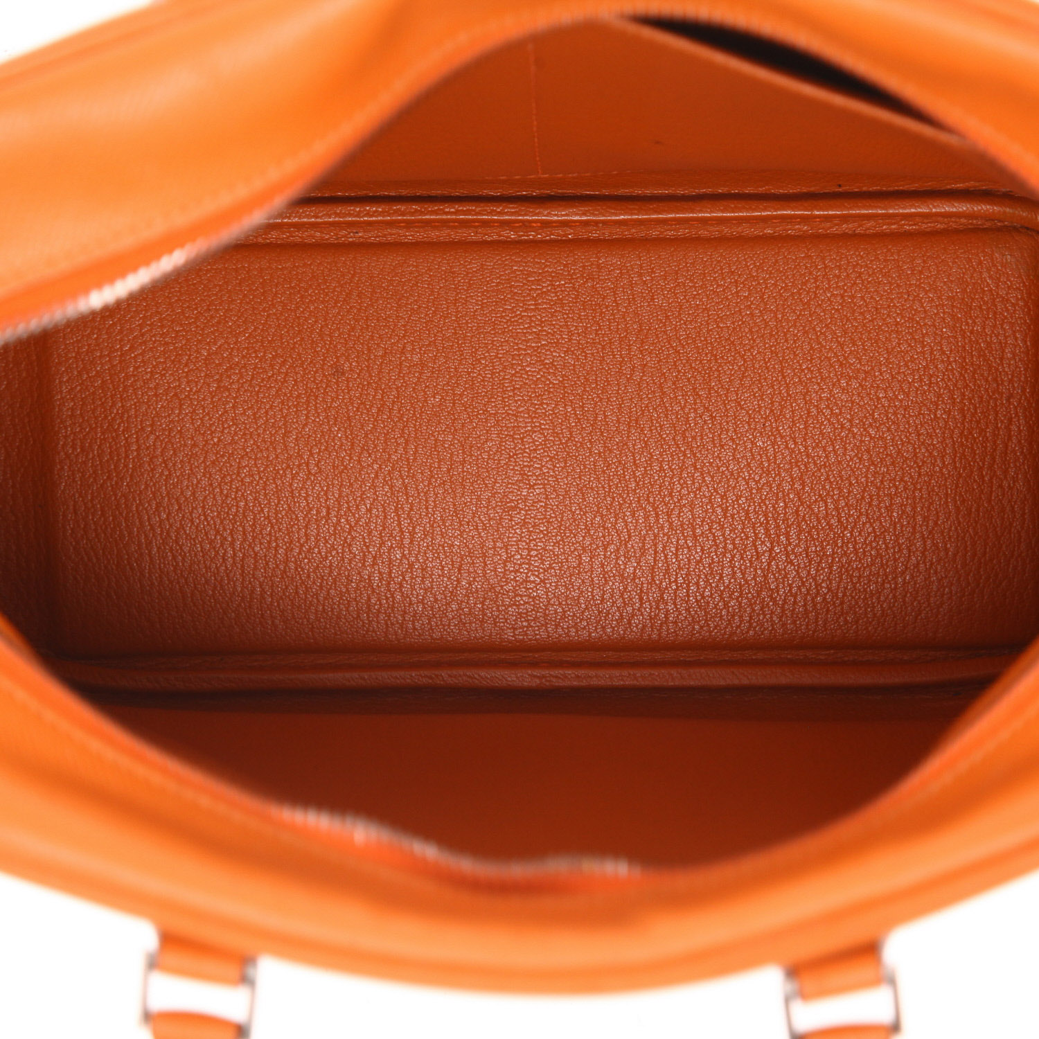 Borsa Hermès  Plume in pelle Epsom arancione - Detail D3