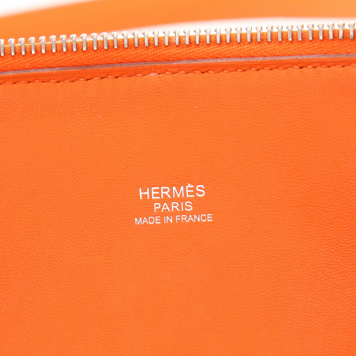 Sac à main Hermès  Bolide 31 cm en cuir taurillon clémence orange - Detail D2