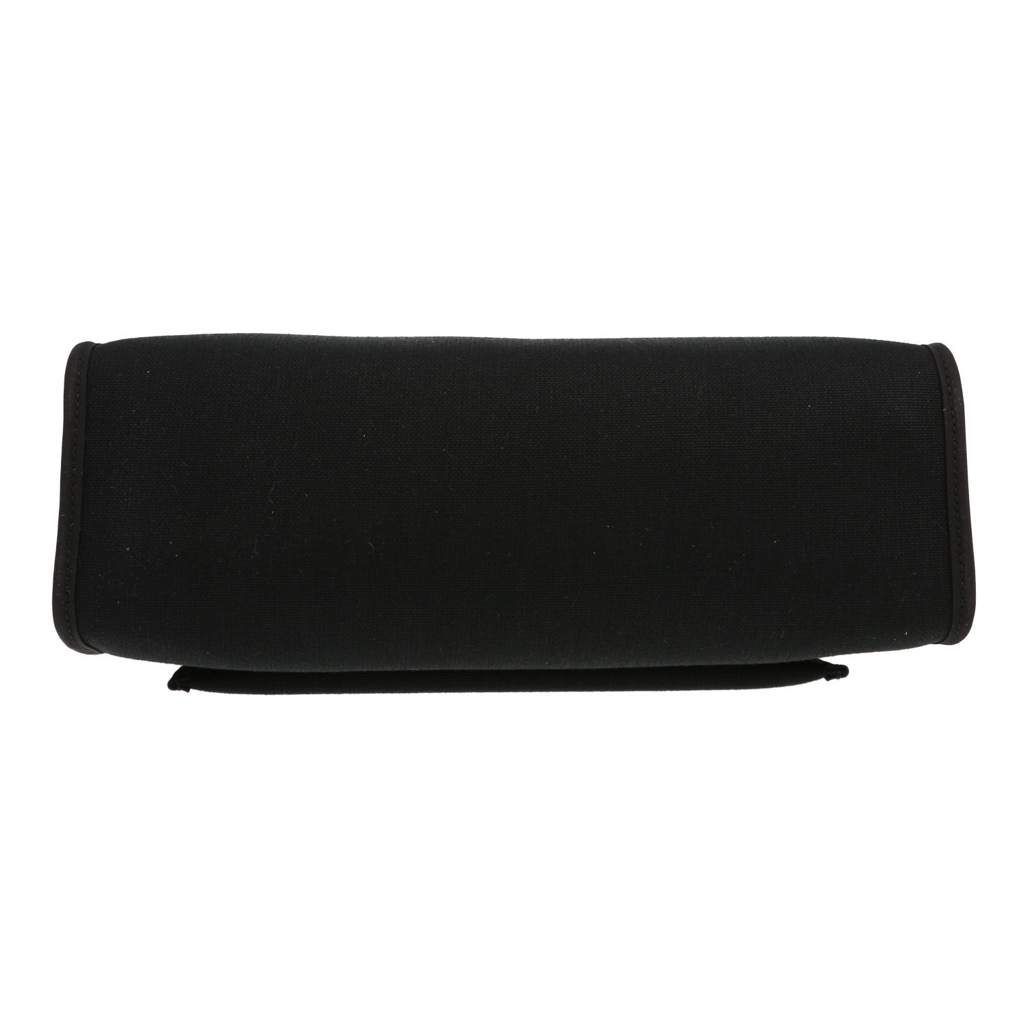 Hermès Herbag handbag in black canvas and black leather - Detail D1
