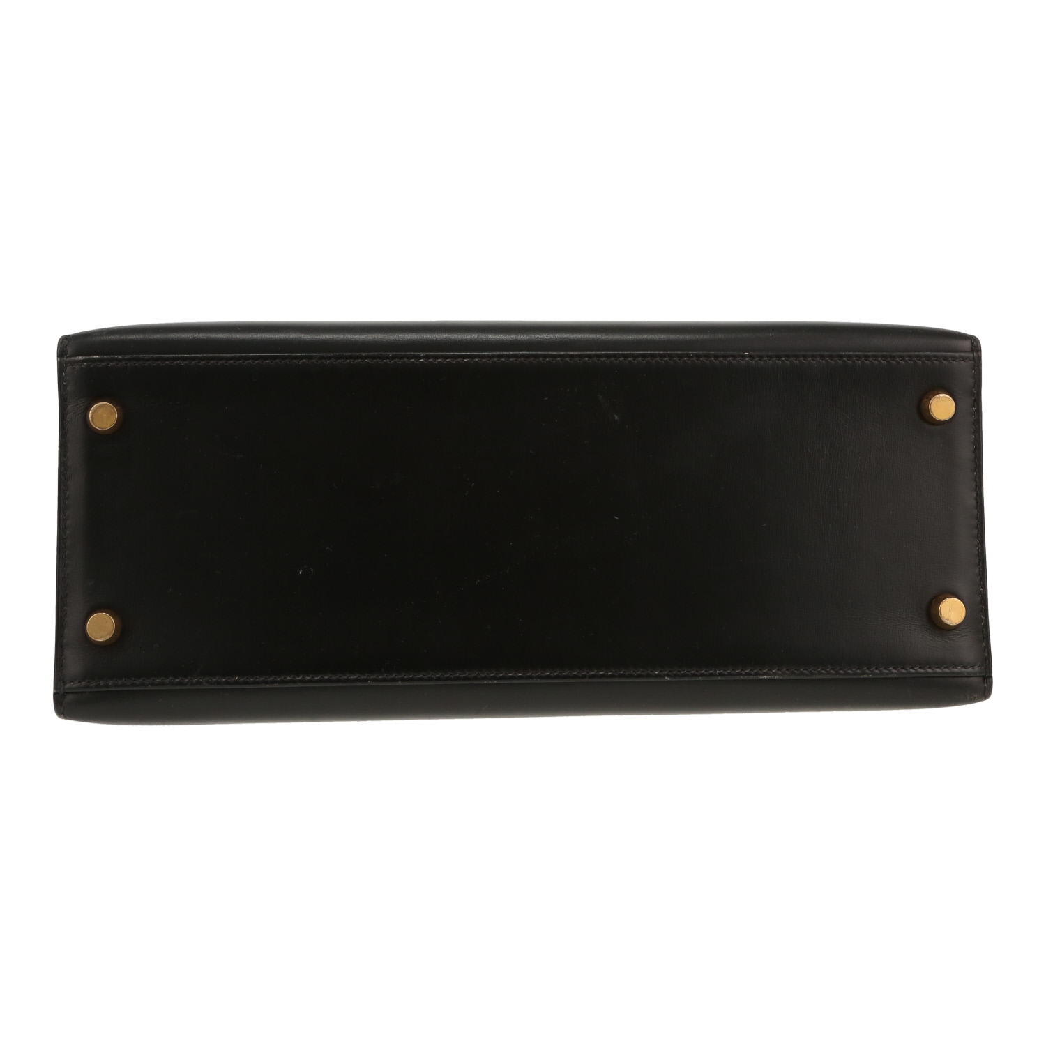 Hermès  Kelly 28 cm handbag  in black box leather - Detail D1