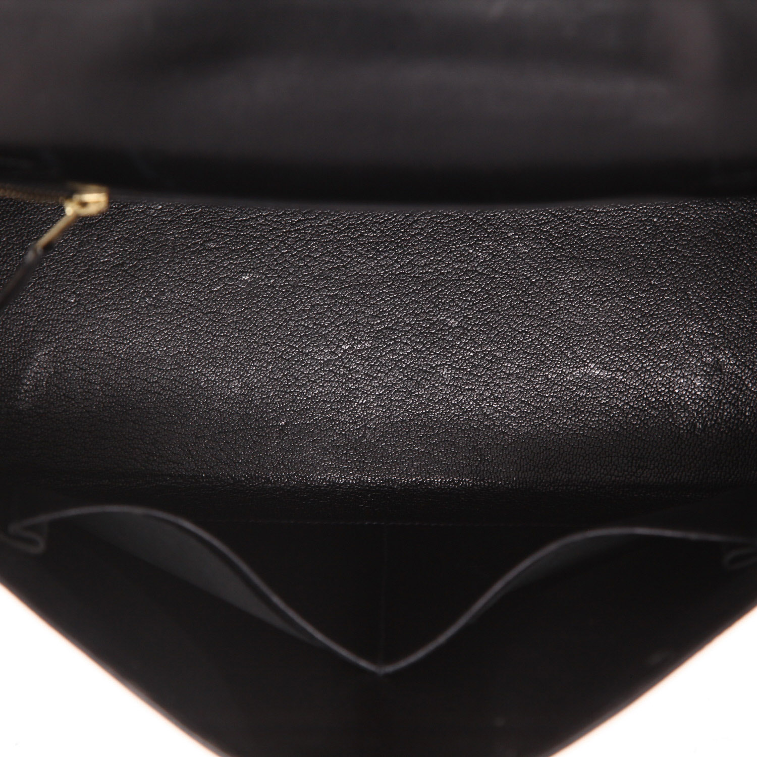 Hermès  Kelly 28 cm handbag  in black box leather - Detail D3