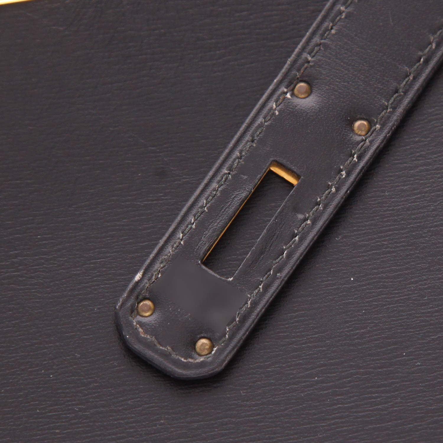 Hermès  Kelly 28 cm handbag  in black box leather - Detail D4