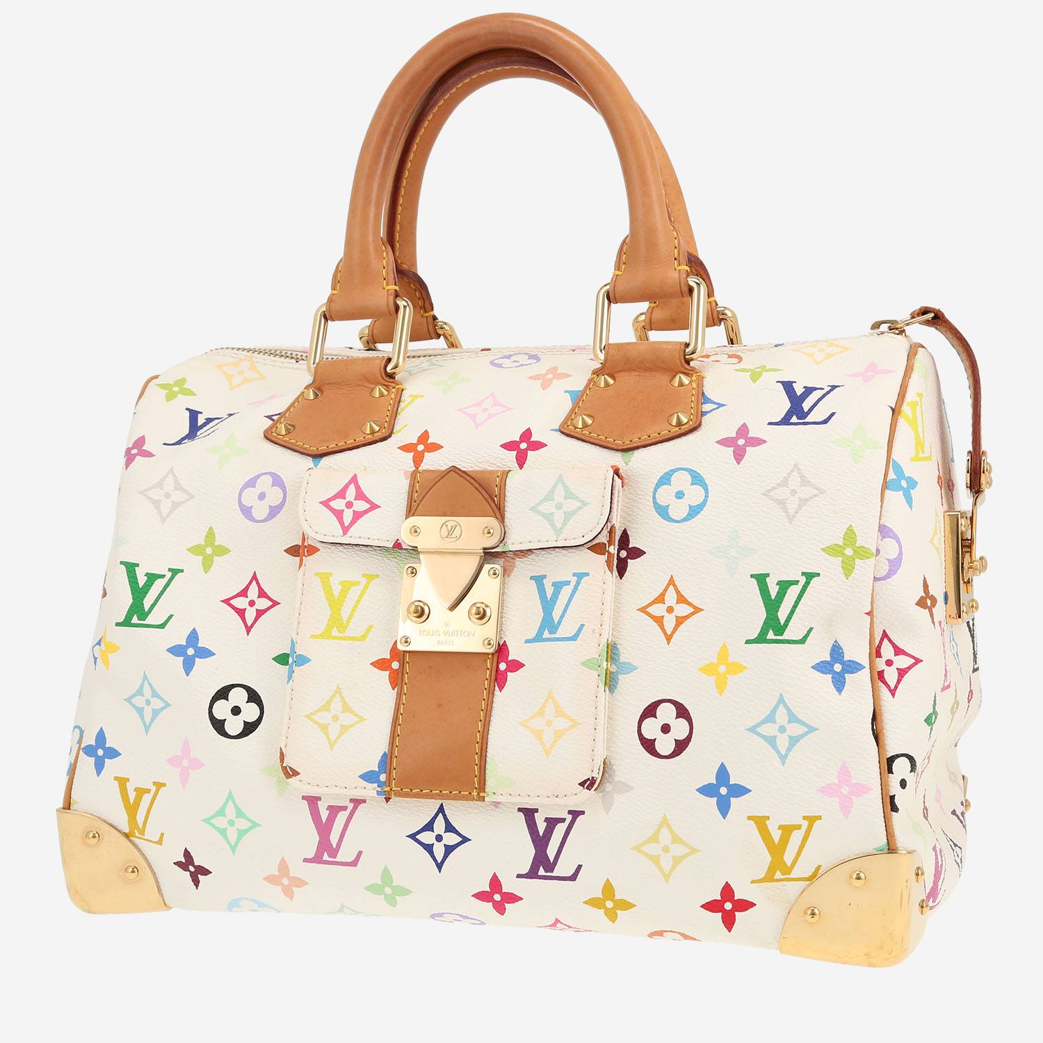 Borsa Louis Vuitton  Speedy Editions Limitées in tela monogram multicolore e pelle naturale