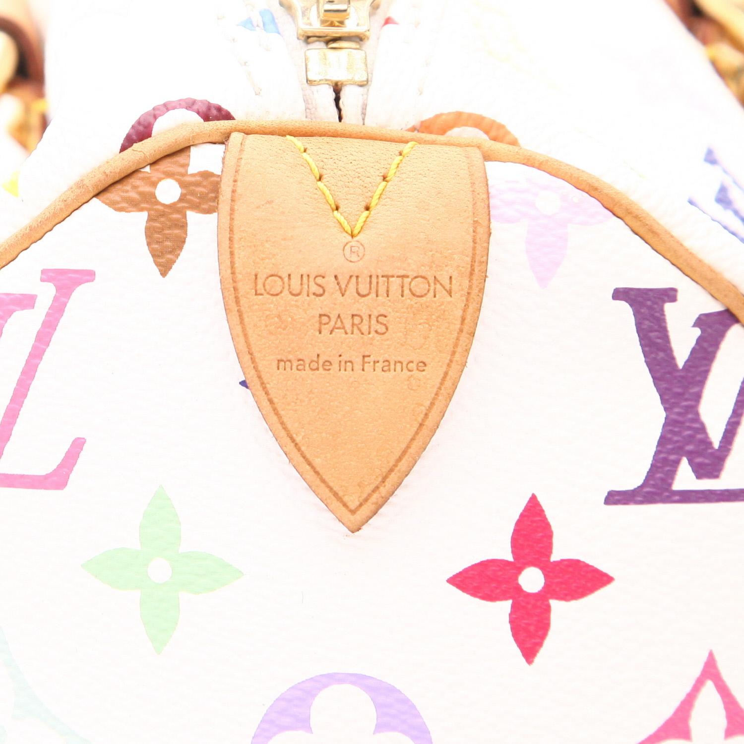 Sac à main Louis Vuitton  Speedy Editions Limitées en toile monogram multicolore et cuir naturel - Detail D2