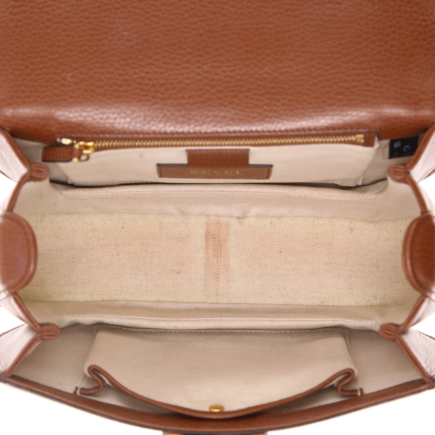 Sac à main Gucci  Bamboo en toile denim monogrammée bleue et cuir marron - Detail D3