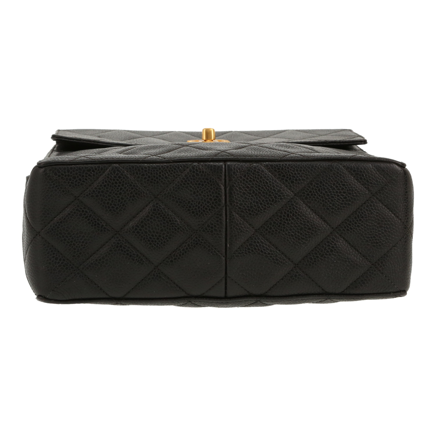 Bolso bandolera Chanel   en cuero acolchado negro - Detail D1