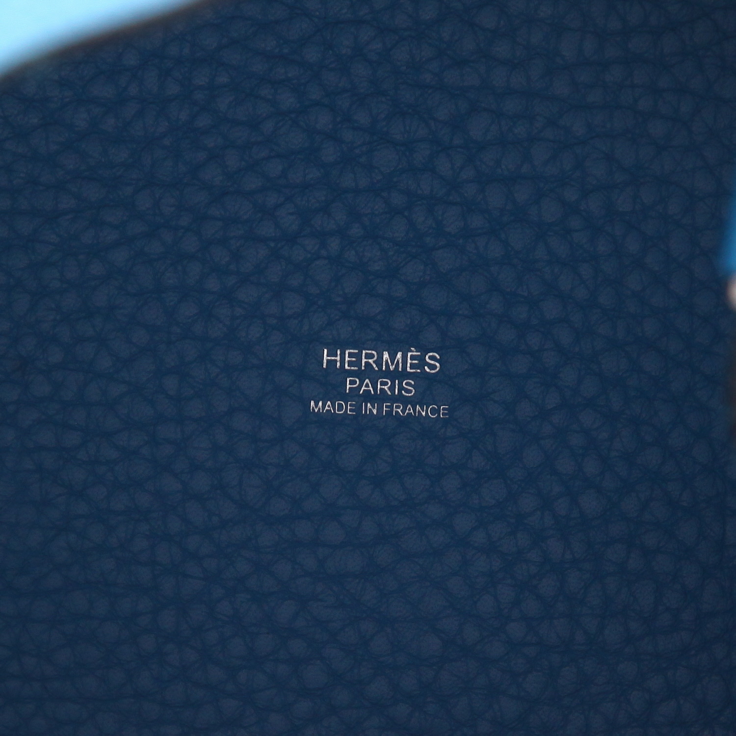 Hermès  Picotin 22 cm handbag  in Zanzibar Blue leather taurillon clémence - Detail D2