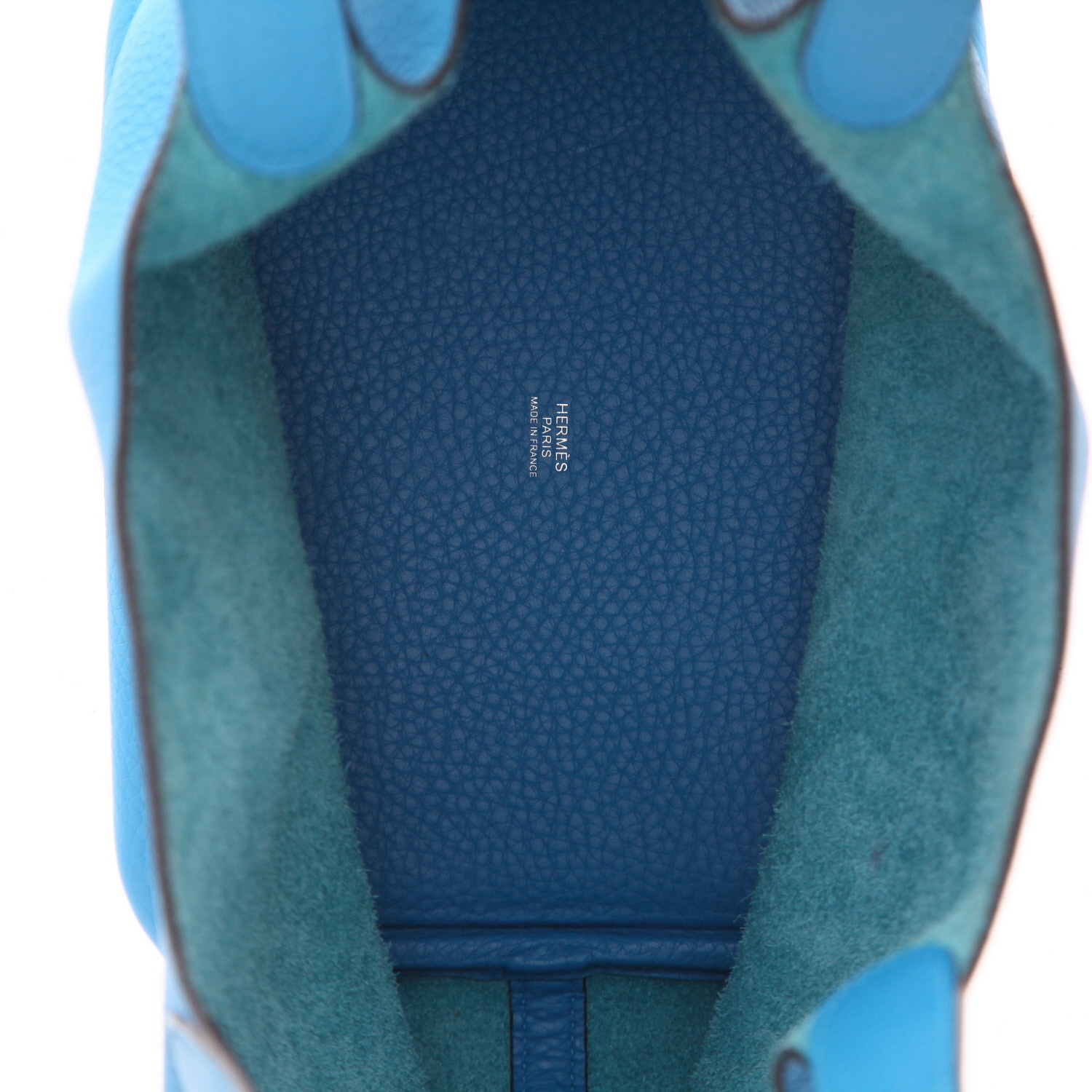 Borsa Hermès  Picotin 22 cm in pelle taurillon clemence blu Zanzibar - Detail D3