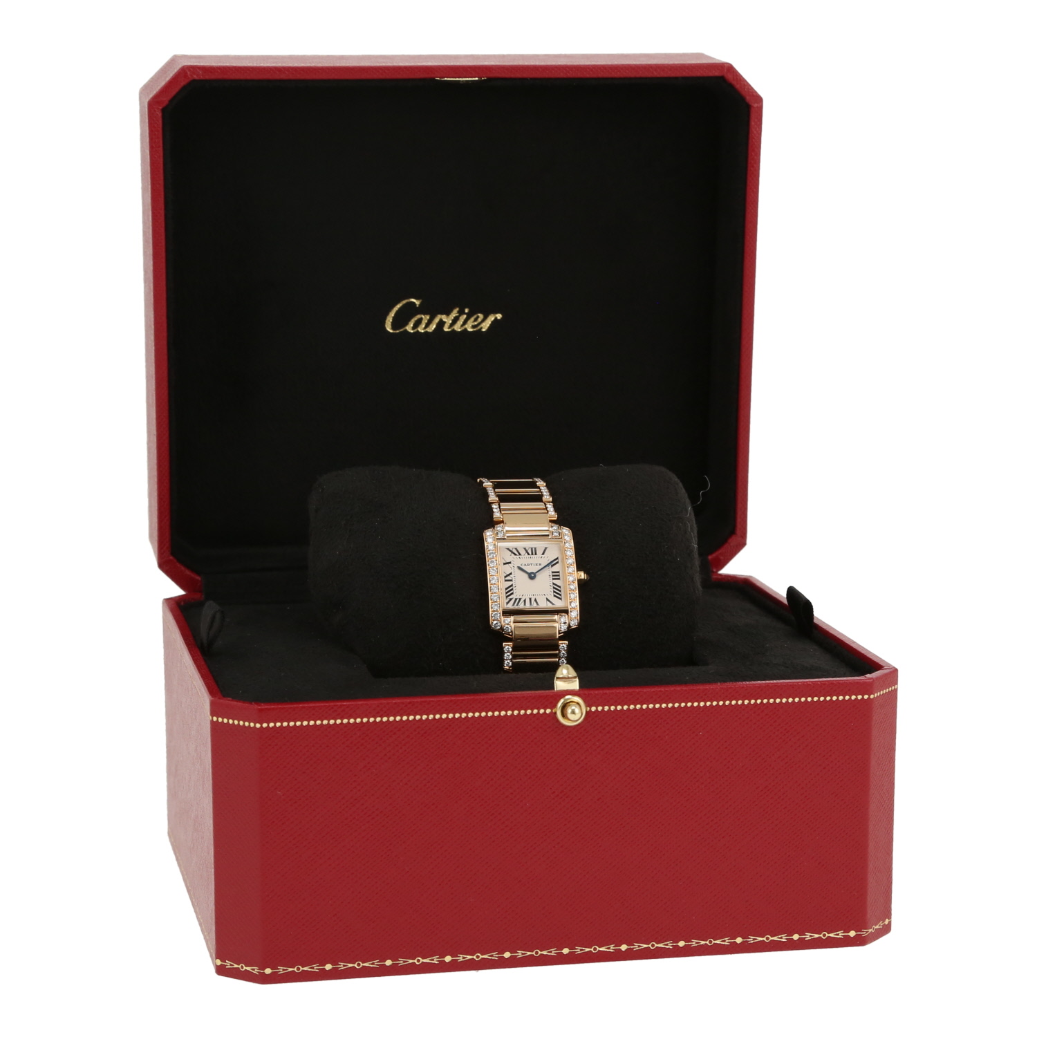 Montre Cartier Tank Française petit modèle  en or jaune Ref: Cartier - 2385  Vers 2000