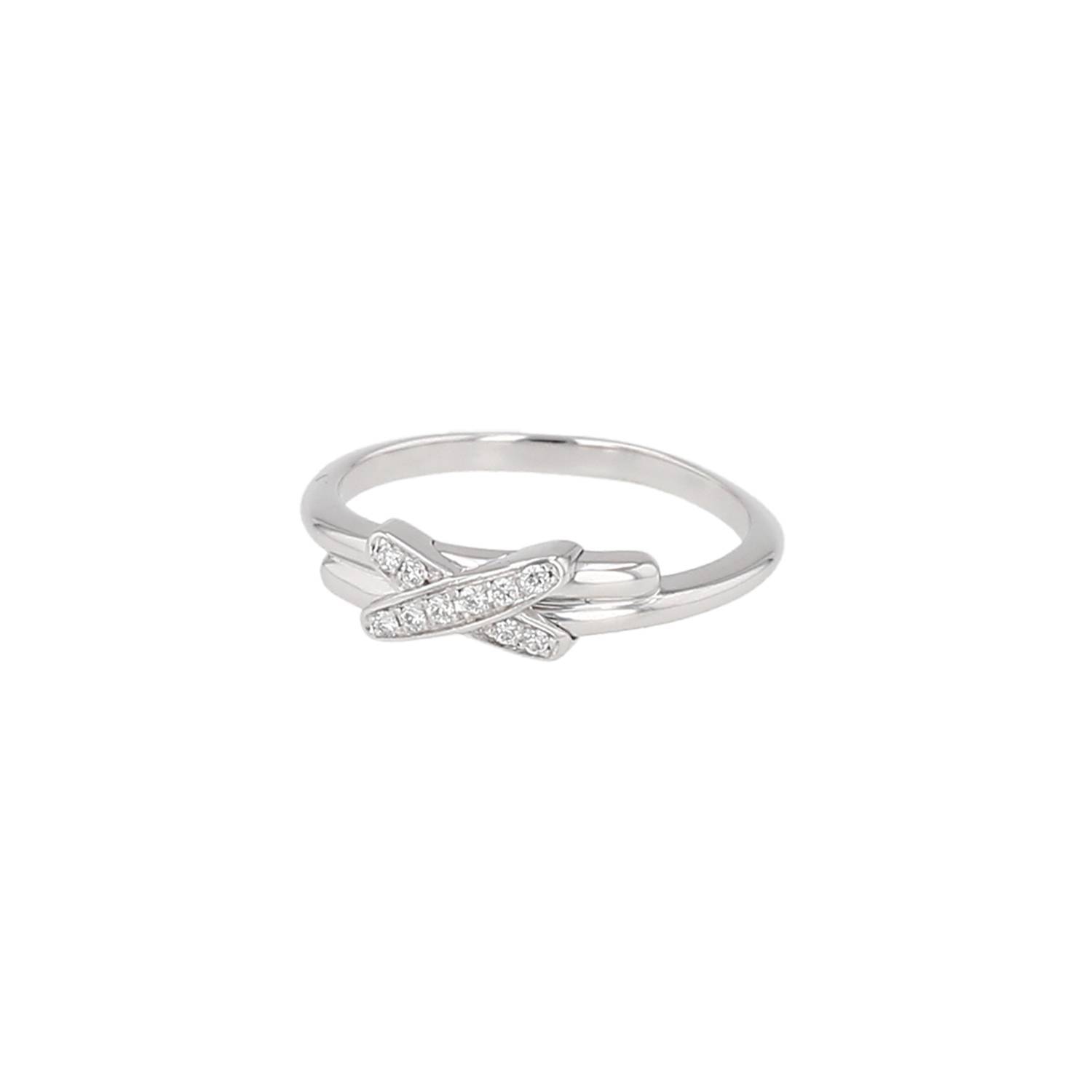 Bague Chaumet Jeux de Liens or blanc diamants occasion Bague Chaumet Jeux de Liens or blanc diamants occasion