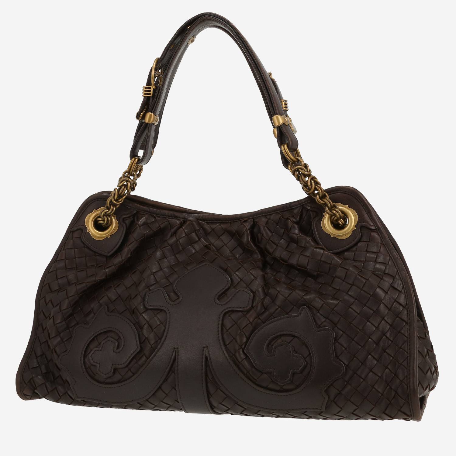 Borsa Bottega Veneta   in pelle intrecciata marrone