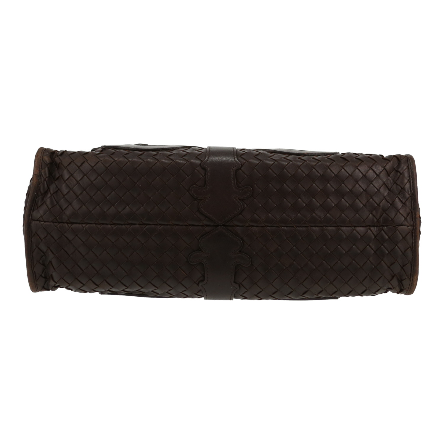 Bottega Veneta   handbag  in brown intrecciato leather - Detail D1
