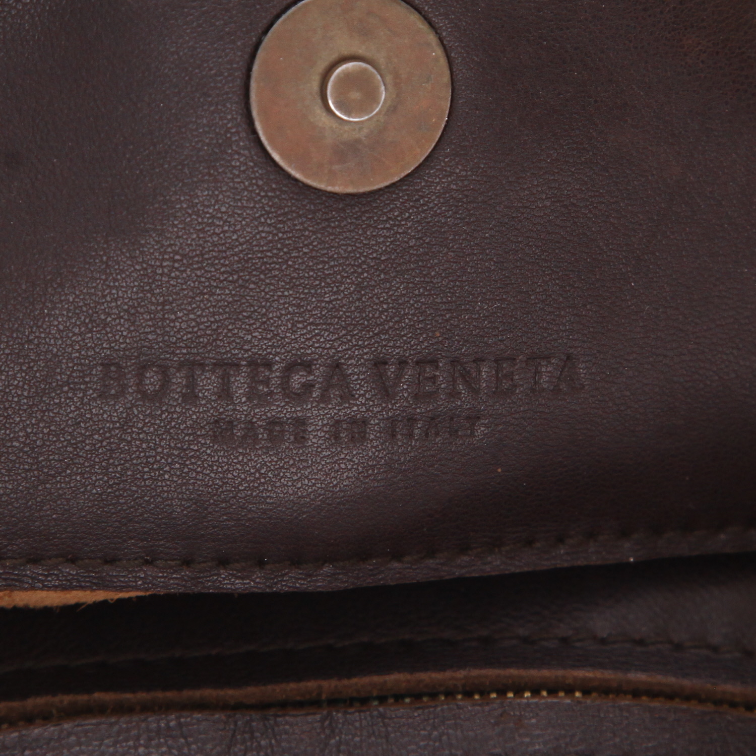 Sac à main Bottega Veneta   en cuir intrecciato marron - Detail D2