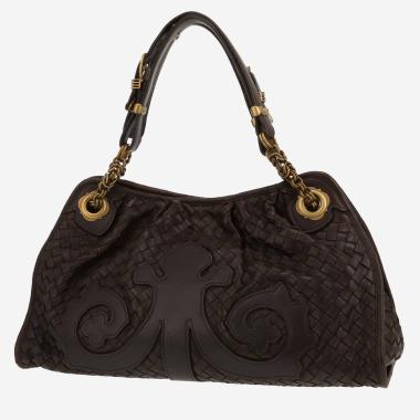 Borsa Bottega Veneta   in pelle intrecciata marrone