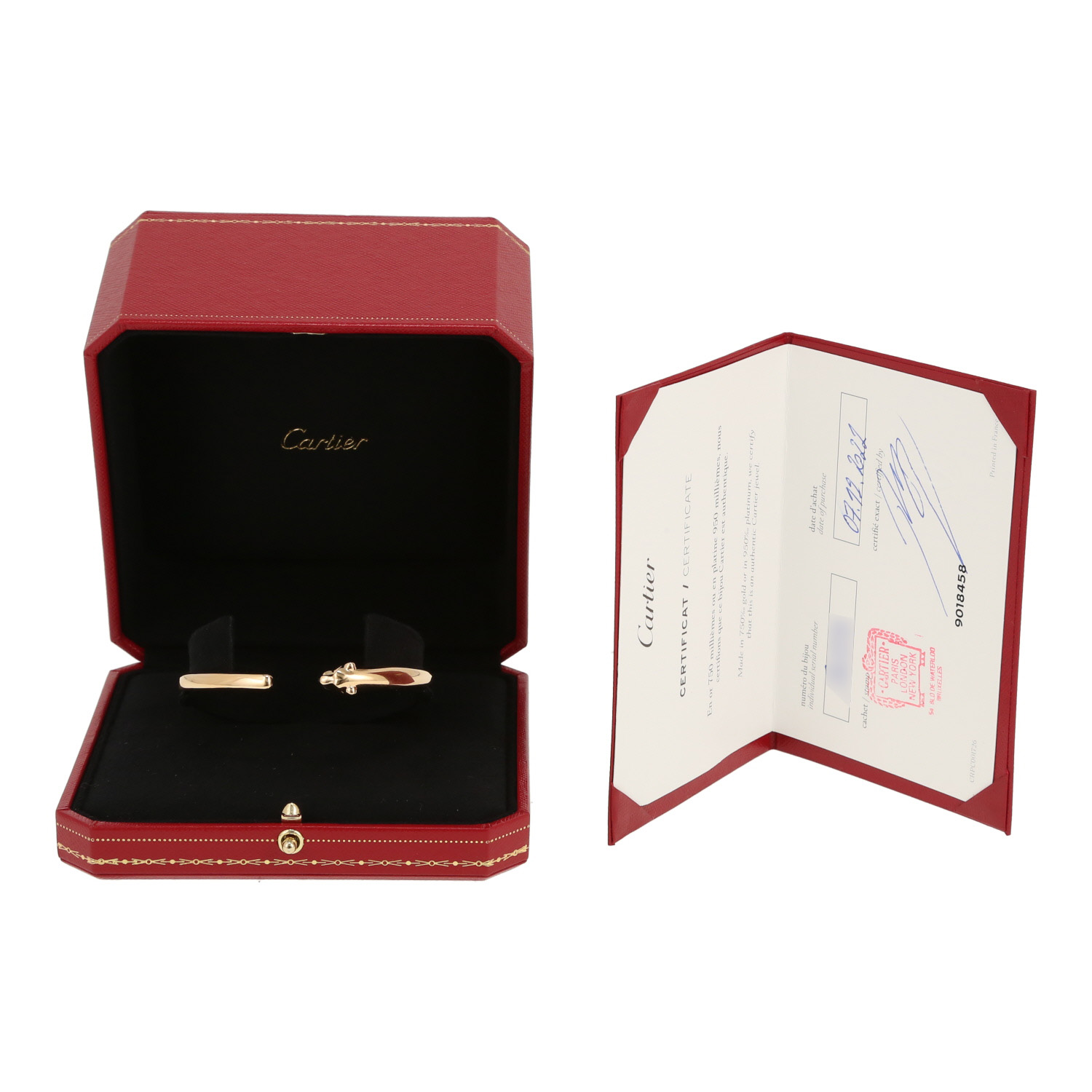 Bracelet semi-souple Cartier Panthère en or jaune, tsavorites et onyx