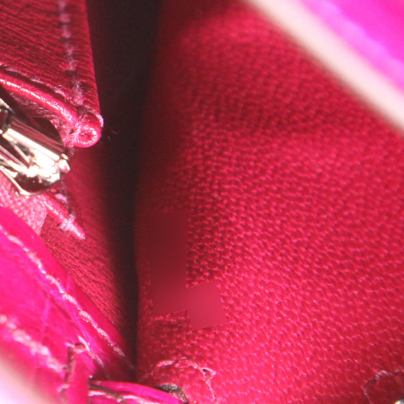 Sac à main Hermès  Kelly 25 cm en crocodile niloticus Rose Sheherazade - Detail D4