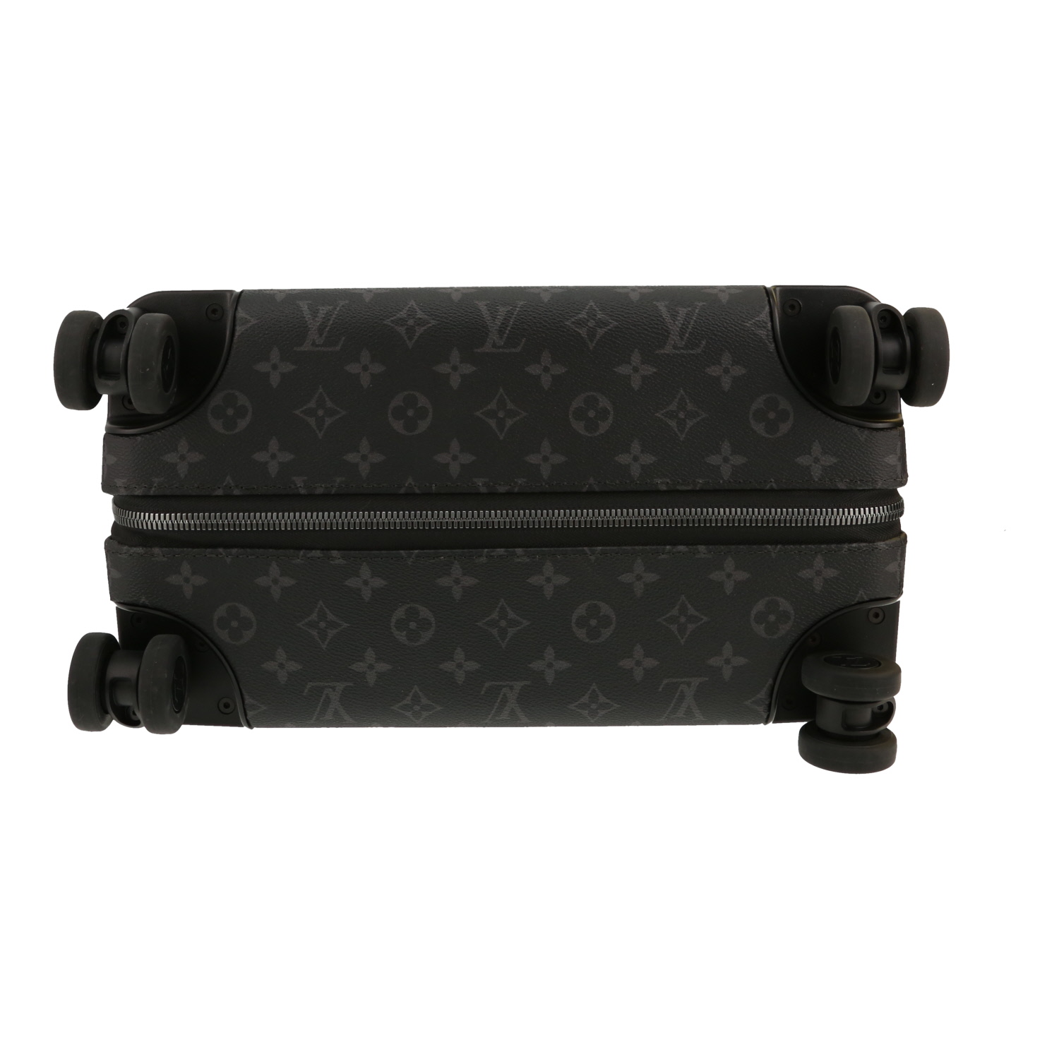 Maleta rígida Louis Vuitton  Horizon 55 en lona Monogram revestida gris y negra - Detail D1