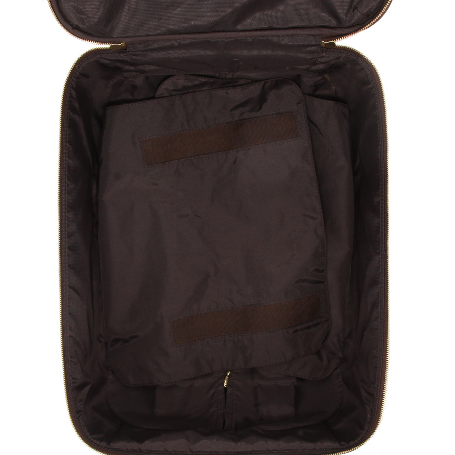 Valise rigide Louis Vuitton  Pegase en toile monogram marron et cuir naturel - Detail D3