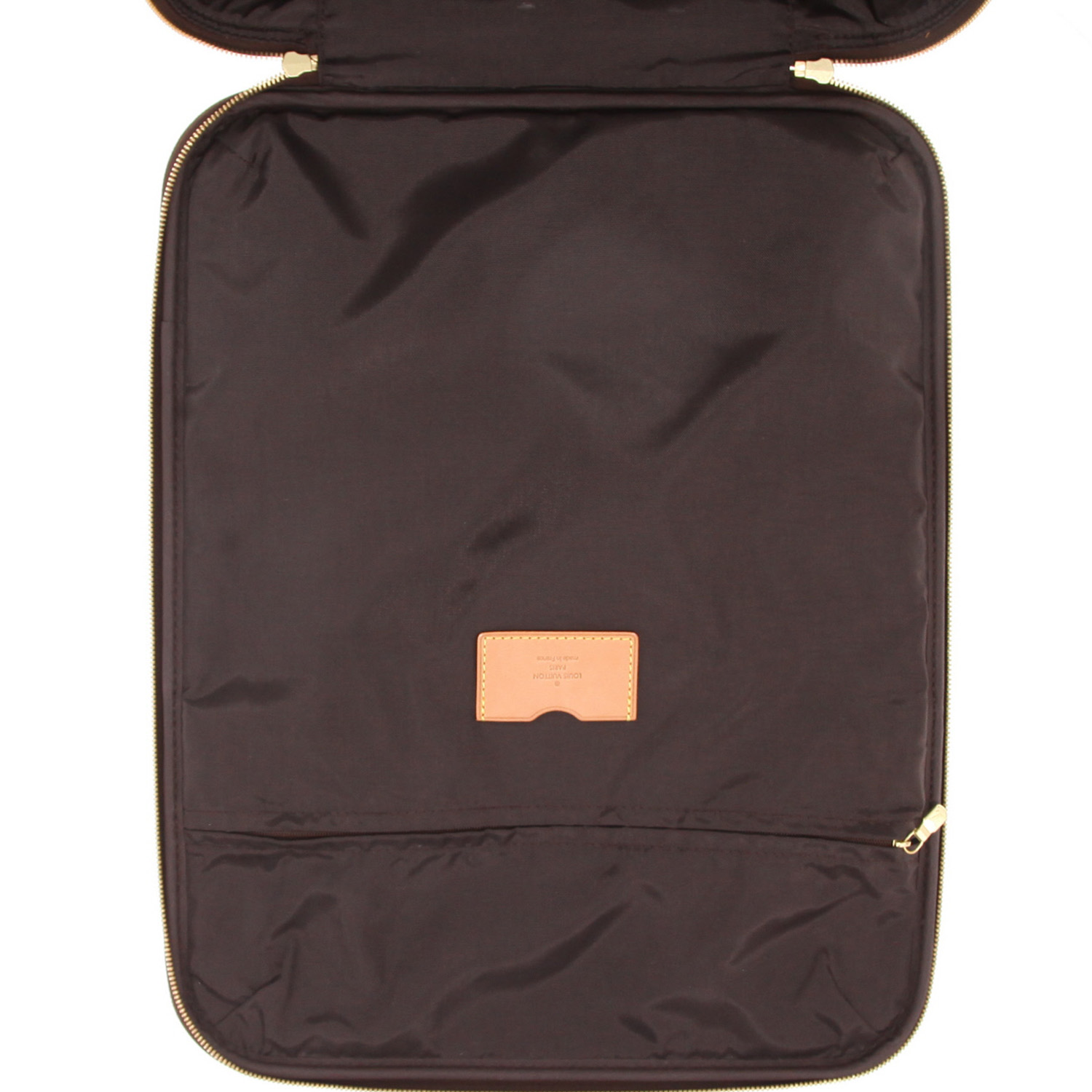 Maleta rígida Louis Vuitton  Pegase en lona Monogram marrón y cuero natural - Detail D4