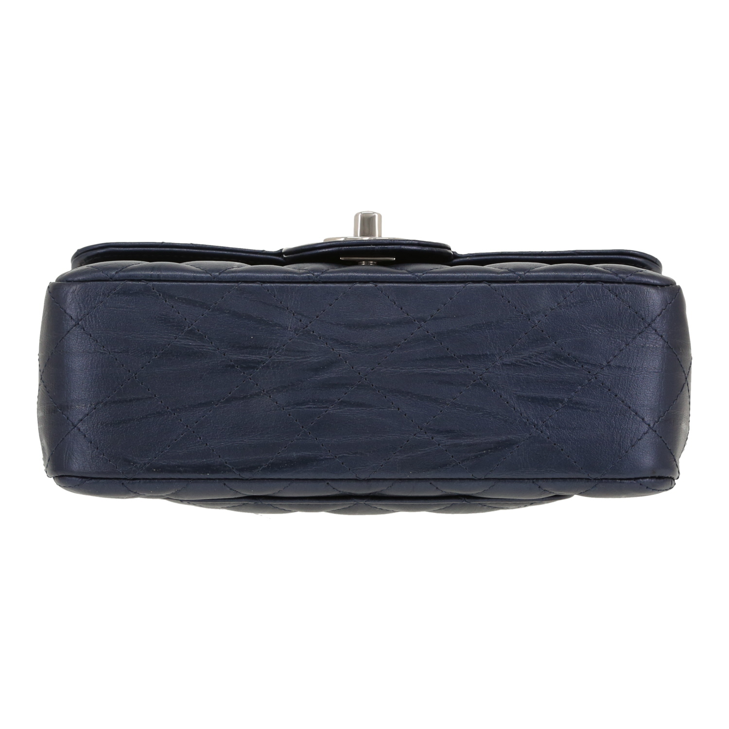 Bolso bandolera Chanel  Mini Timeless en cuero acolchado azul metalizado - Detail D1