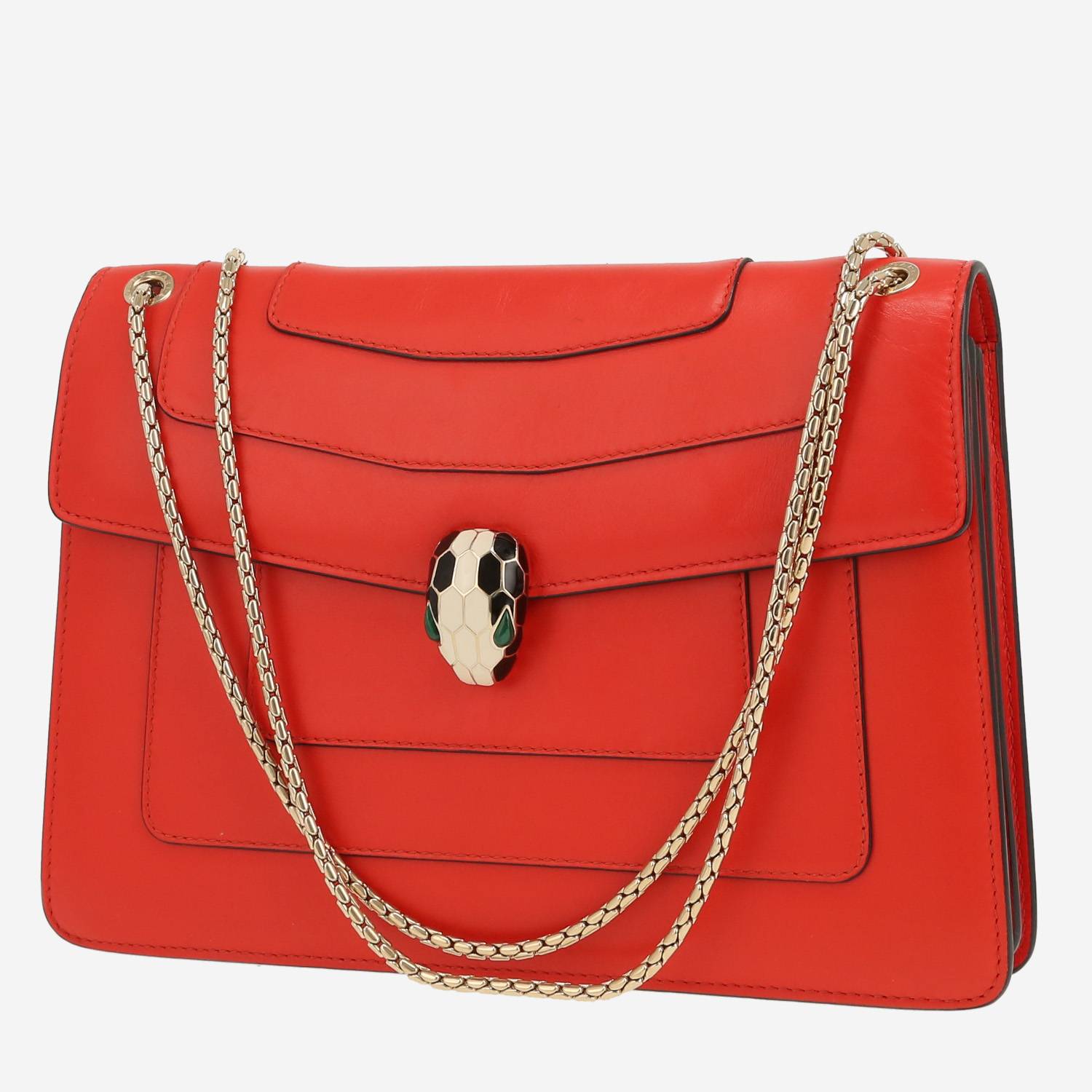 Bolso de mano Bulgari  Serpenti en cuero rojo